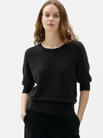 Maska Tricot de cachemire à manches courtes Ada . Noir