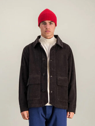 Parages Orson Corduroy Work Jacket . Brown