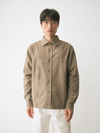 Saturday Project Chemise en sergé de coton japonais Studio . Mud