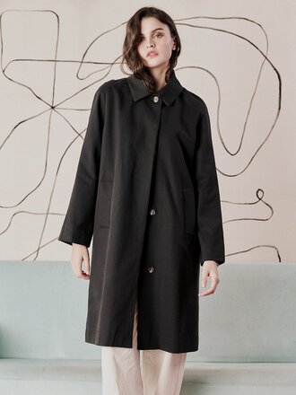 Dagg and Stacey Marchand Tencel Cotton twill trench . Black