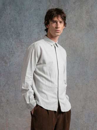 Kestin Chemise en pied-de-poule doux Dirleton . Gris