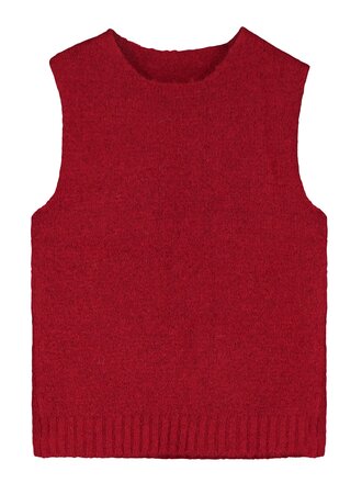 Black to grey Lima knitted vest . Red