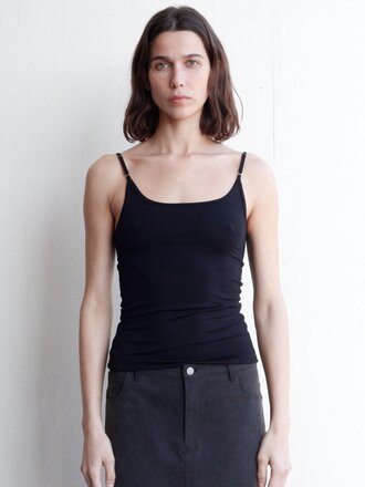 Black to grey Camisole Ice . Noir