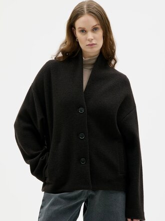 Maska Veste en laine bouillie Hale . Brun