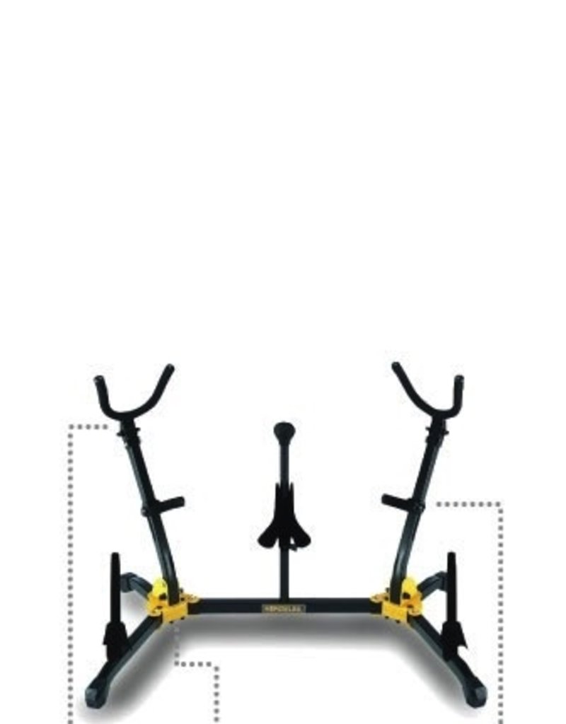 Hercules Alto And Tenor Double Sax Stand With Sop 2 Pegs Ds538b The Music Place