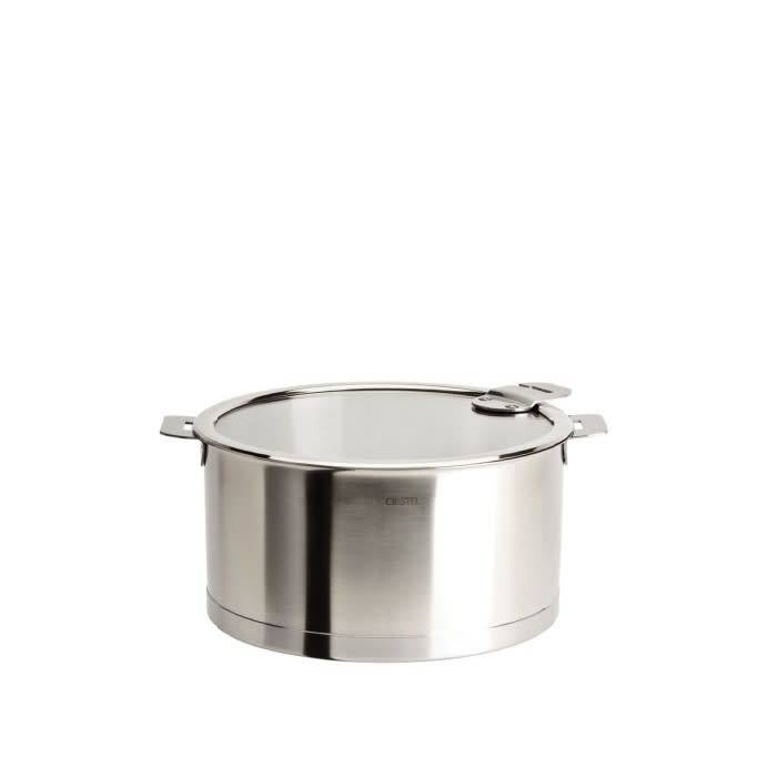 Cristel Casserole Strate 1.5L avec couvercle plat 16cm Boutique Crème