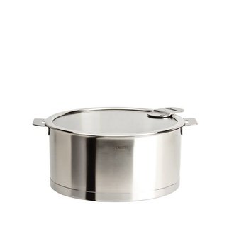 Cristel Cristel - Casserole Strate 2.8L avec couvercle plat 20cm Cristel Cristel - Casserole Strate 2.8L avec couvercle plat 20cm