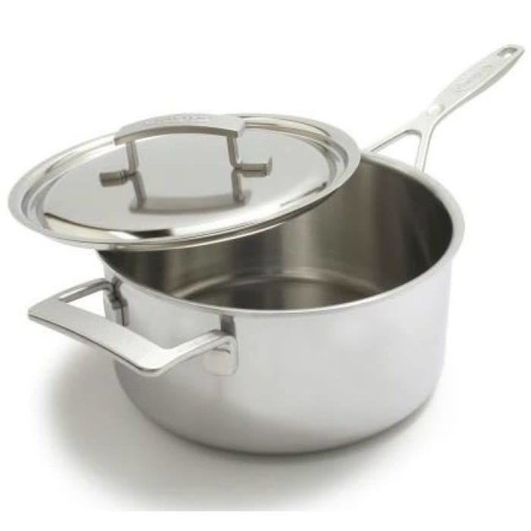 Demeyere Industry5 Stainless Steel Saucier with Lid, 2 Qt.