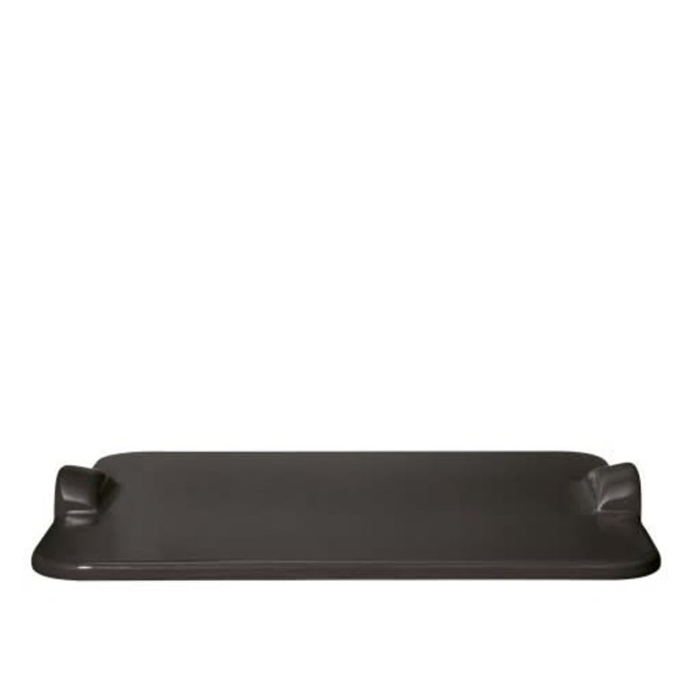 Émile Henry Émile Henry rectangular ceramic pizza stone, charcoal