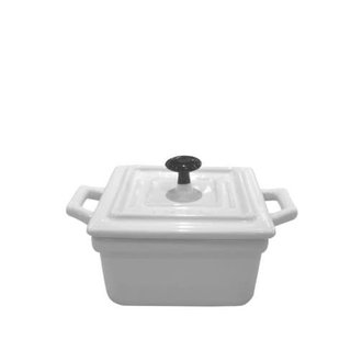 Maison Plus Mini cocotte carré blanc Maison Plus Mini cocotte carré blanc