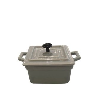 Maison Plus Mini cocotte carré gris Maison Plus Mini cocotte carré gris