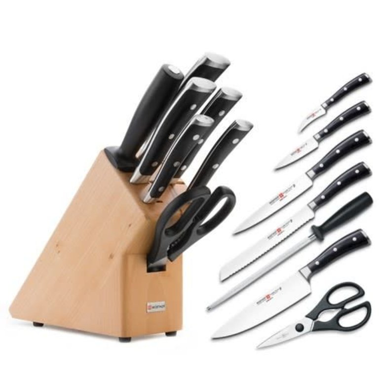 Wusthof Wusthof - Classic Ikon 7 pieces Knife block - Beech wood