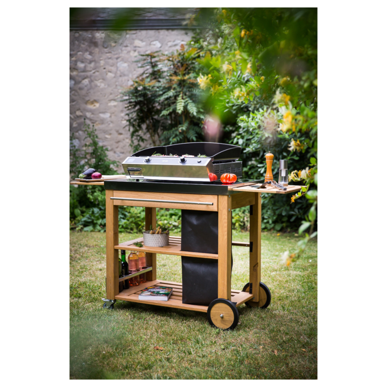 La Plancha (Discontinué) ENO - La Plancha - Trolley MOBILOT - Chariot bois et Inox