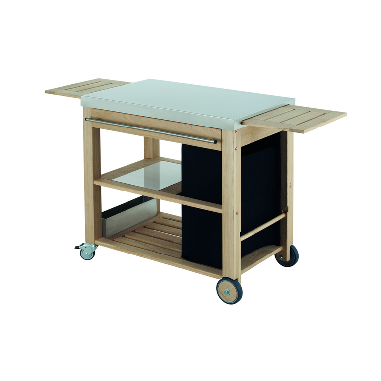 La Plancha (Discontinué) ENO - La Plancha - Trolley MOBILOT - Chariot bois et Inox