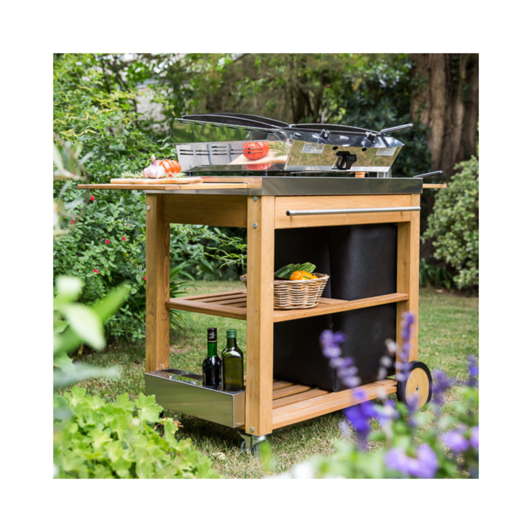 La Plancha (Discontinué) ENO - La Plancha - Trolley MOBILOT - Chariot bois et Inox