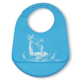 Modern Twist Modern Twist - bavette de bébé, girafe bleue Modern Twist Modern Twist - bavette de bébé, girafe bleue