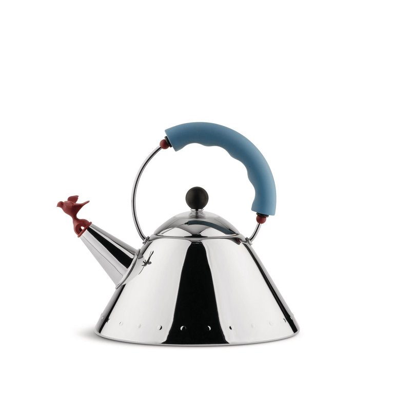 Alessi Alessi - Bouilloire 9093 - poignée bleu / Michael Graves