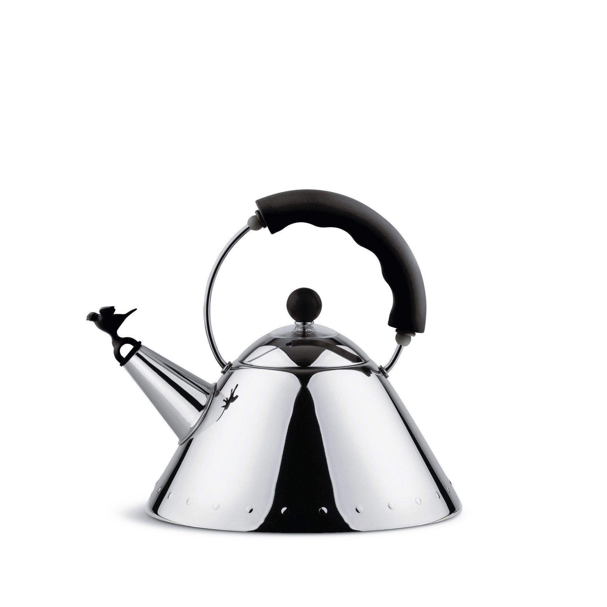 Alessi 9093 kettle Black handle Michael Graves Cr me