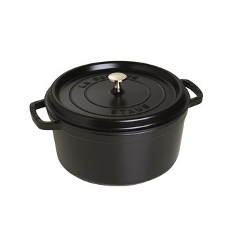 Staub Staub - 6.75 L round Cocotte - Black Staub Staub - 6.75 L round Cocotte - Black