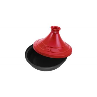 Staub Staub - tagine in enamelled cast iron 28 cm, black and red Staub Staub - tagine in enamelled cast iron 28 cm, black and red