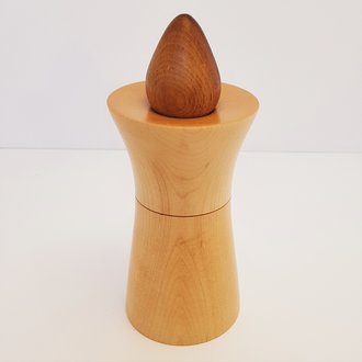 Zèbre Zèbre - Pepper mill Ovoid, sugar maple and black walnut, 6.5 "(17 cm)