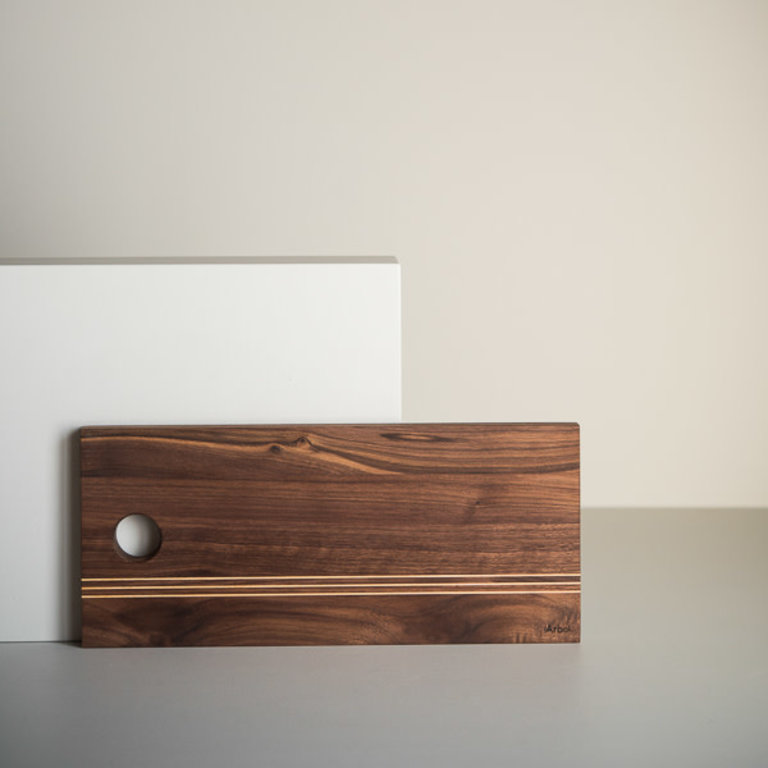 Arbol Arbol - Walnut and maple board with hole (38x16cm)