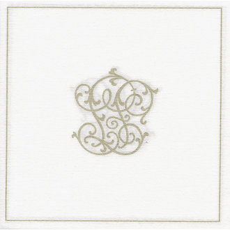 Françoise Paviot Françoise Paviot - Grandes serviettes - Chiffres or - 40x40cm Françoise Paviot Françoise Paviot - Grandes serviettes - Chiffres or - 40x40cm