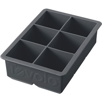Tovolo Tovolo - Moule à glaçons extra-gros en silicone, gris foncé  (6 cavités) Tovolo Tovolo - Moule à glaçons extra-gros en silicone, gris foncé  (6 cavités)