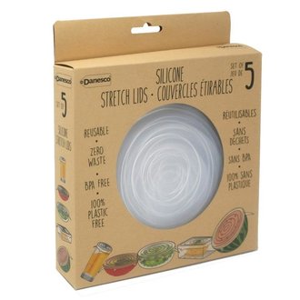 Danesco Danesco - Couvercle extensibles en silicone (ensemble de 5) Danesco Danesco - Couvercle extensibles en silicone (ensemble de 5)