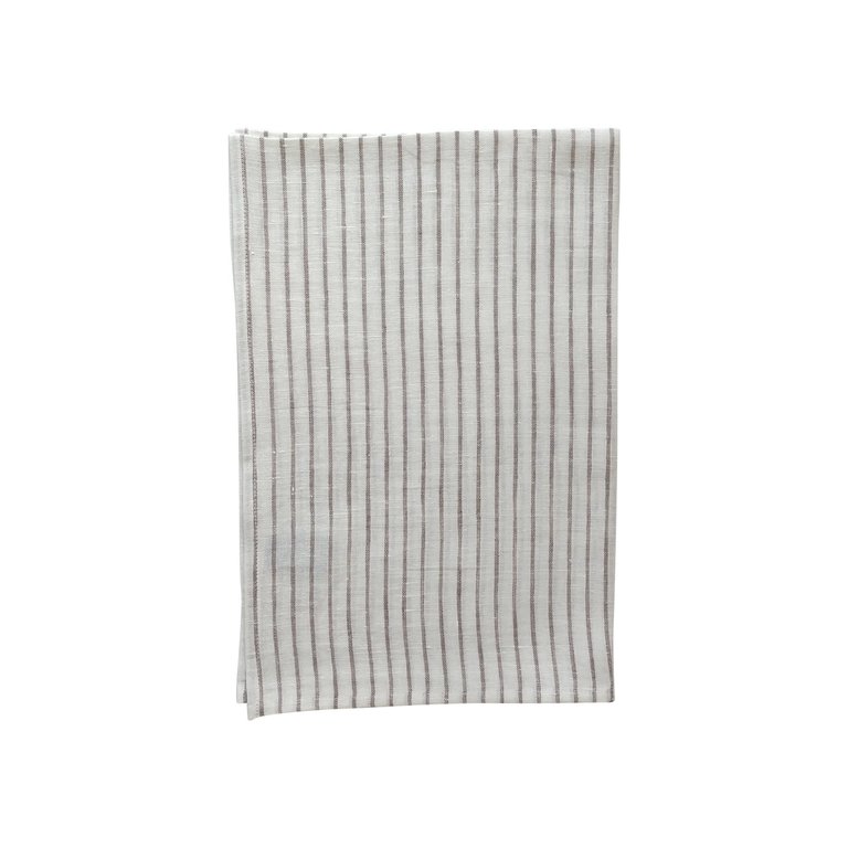 Linen Way Linen way - linge en lin Arman 18"x28" (45x71cm), ivoire ligné taupe