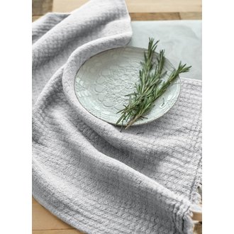 Linen Way Linen way - linge en lin Hampton 17"x28", gris argenté Linen Way Linen way - linge en lin Hampton 17"x28", gris argenté