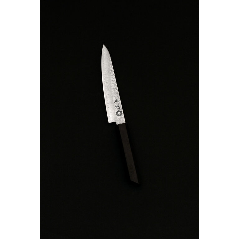 Hazaki Knives Hazaki Knives - Hammered Petty knife 15 cm, ebony