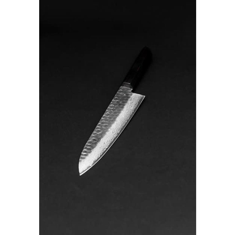 Hazaki Knives Hazaki Knives - Hammered Gyuto knife, 21 cm, ebony