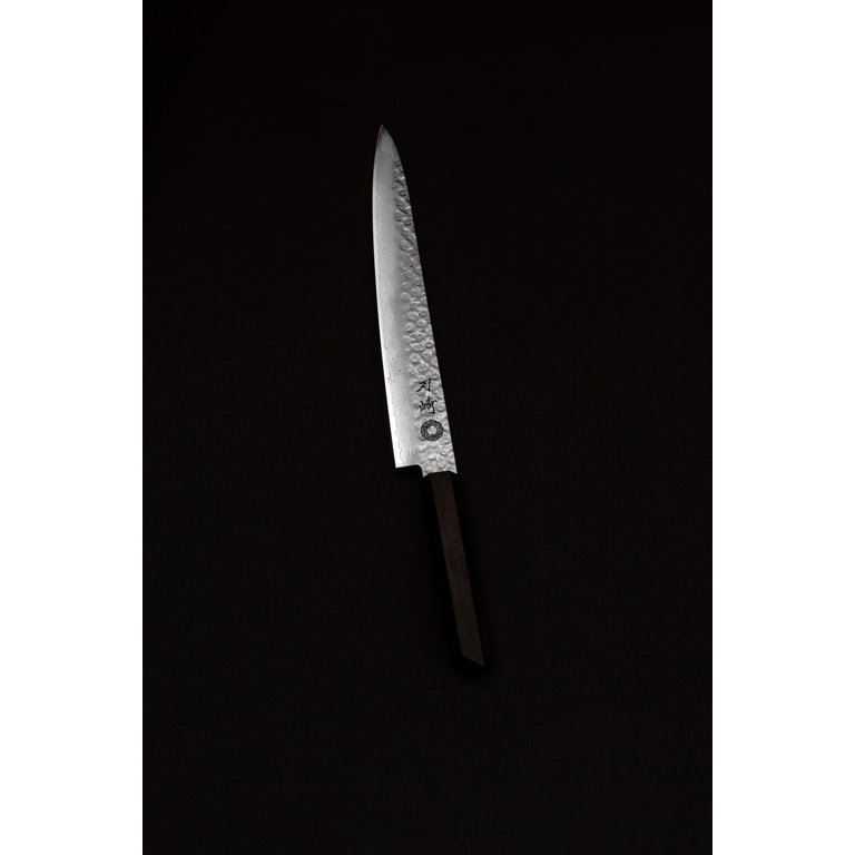 Hazaki Knives Hazaki Knives - Hammered Sujuhiki knife 24 cm, ebony