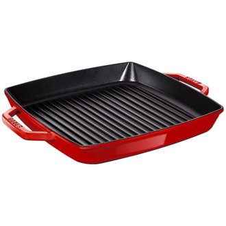 Staub Staub - 11'' Square Grill Pan - Cherry Staub Staub - 11'' Square Grill Pan - Cherry