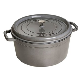 Staub Staub - Cocotte 12.5 L Ronde - Grise