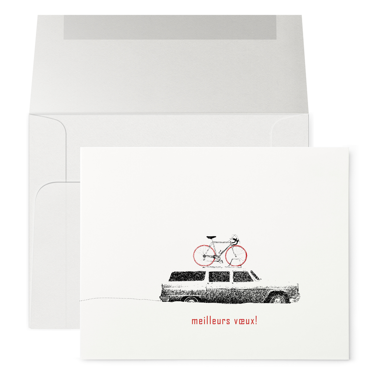 Petits Mots Petits Mots - Carte de souhaits auto-vélo