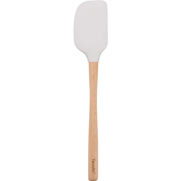 Tovolo Tovolo - Flex-Core Wood Handled Silicone Spatula, White