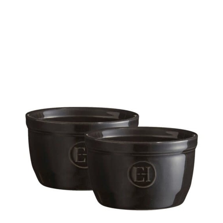 Émile Henry Emile Henry - Ramequin 250ml, Charcoal (set of 2)