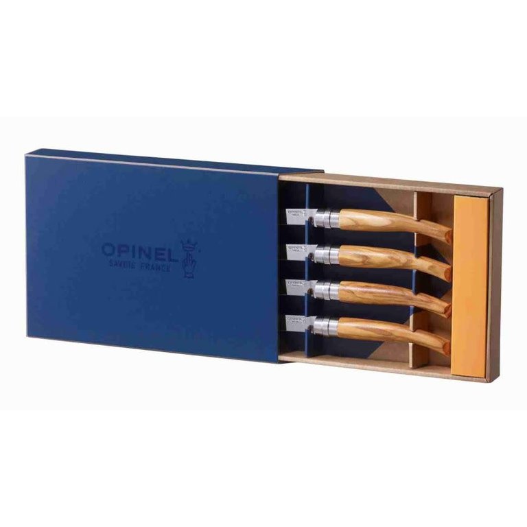 Set de 6 couteaux à steak Opinel, bois d'olivier  Achetez à prix  avantageux chez