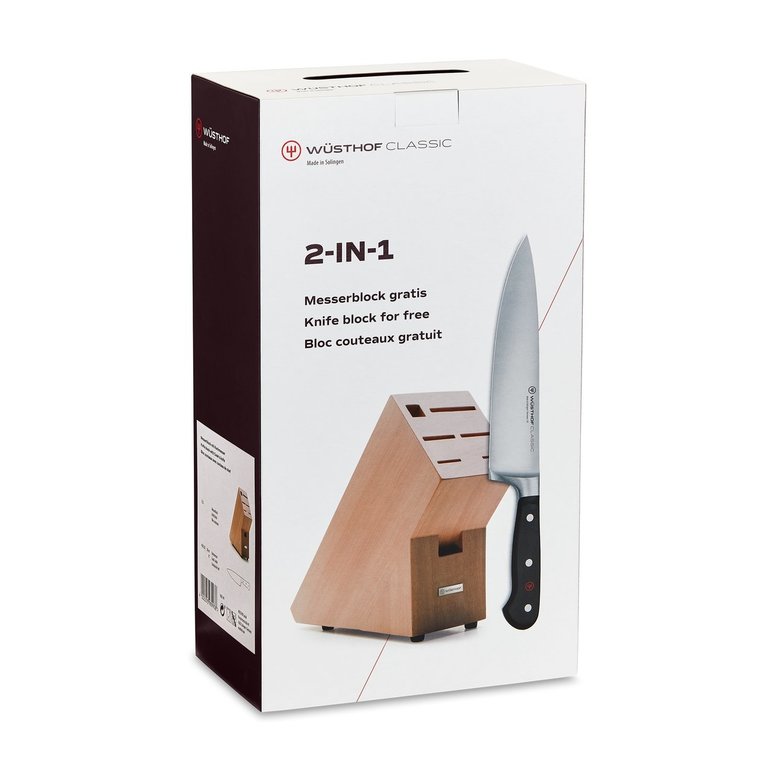 Wusthof Wusthof - Ensemble Couteau de chef 20cm + bloc 7 ouvertures - Classic