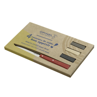 Opinel Opinel - No 125 Bon Appetit Wooden Steak Knife Set of 4 Opinel Opinel - No 125 Bon Appetit Wooden Steak Knife Set of 4