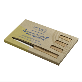 Opinel Opinel - No 125 Bon Appetit Olive Wood Steak Knife Set of 4 Opinel Opinel - No 125 Bon Appetit Olive Wood Steak Knife Set of 4