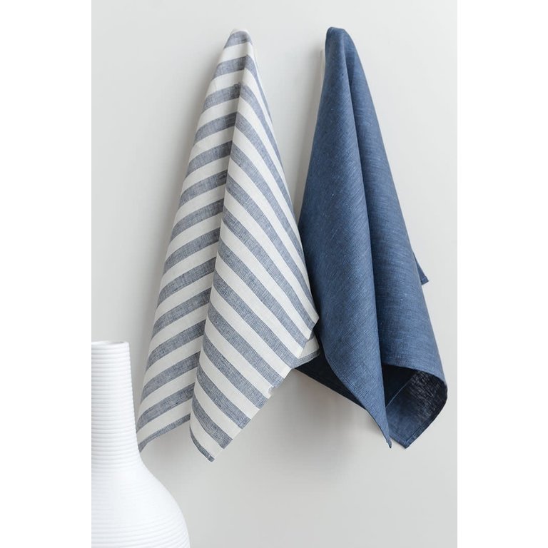 Linen Way Linen way - linge en lin Tide (20"x28") 50x70cm, bleu