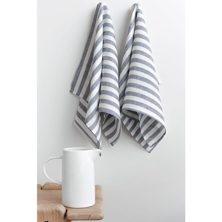 Linen Way Linen Way -Linen Tea Towel Sandy (20"x28") 50x70cm, Blue