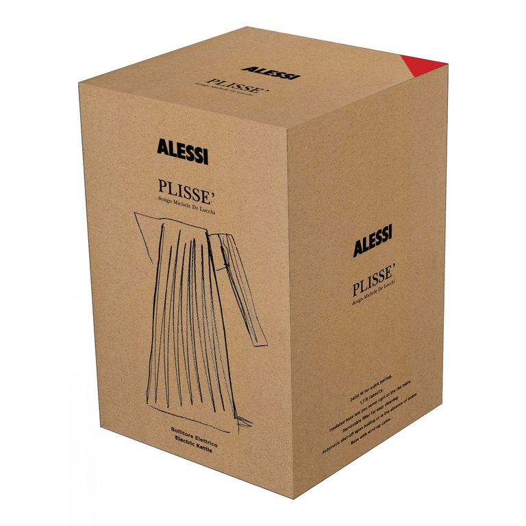 Alessi Alessi - 1 L Electric kettle - Black Plissé / Michele de Lucchi