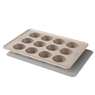 Oxo Oxo - Plaque à 12 muffins anti-adhésive, or Oxo Oxo - Plaque à 12 muffins anti-adhésive, or
