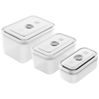Zwilling Zwilling - Fresh and Save - 3 Pc Vacuum Box Set - Plastic - White Zwilling Zwilling - Fresh and Save - 3 Pc Vacuum Box Set - Plastic - White