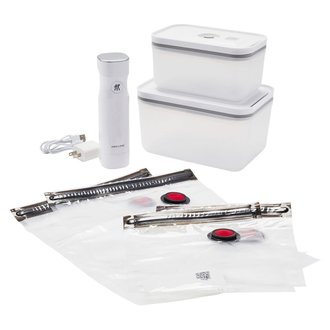 Zwilling Zwilling - Fresh and Save - 7 Pc Vacuum Starter Set - Plastic - White Zwilling Zwilling - Fresh and Save - 7 Pc Vacuum Starter Set - Plastic - White