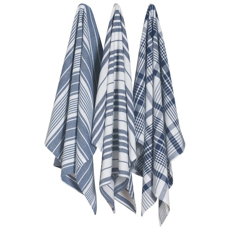 Danica Danica - Tea Towels Jumbo - Indigo (Paquet de 3)